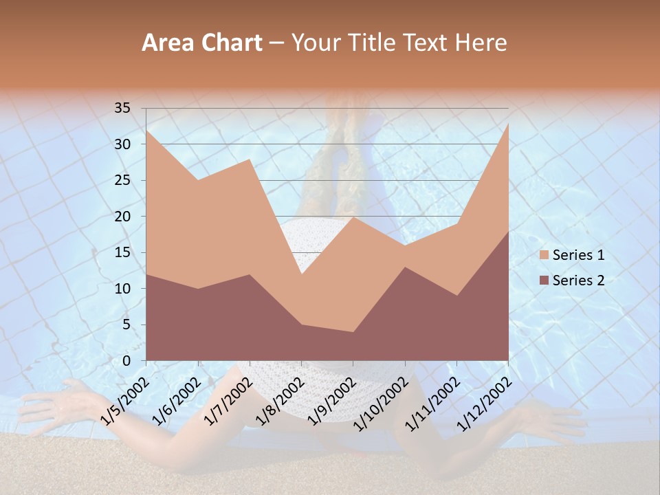 A Woman In A Hat Laying On The Side Of A Swimming Pool PowerPoint Template