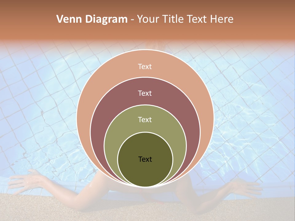 A Woman In A Hat Laying On The Side Of A Swimming Pool PowerPoint Template
