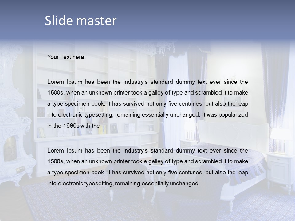 House Chateau Furniture PowerPoint Template