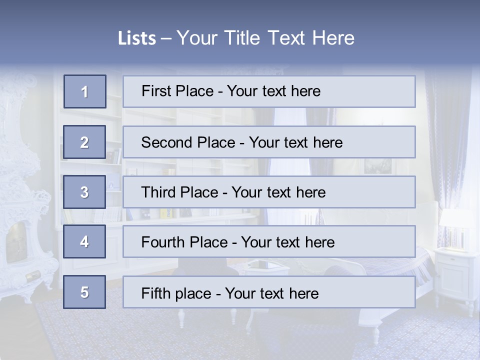 House Chateau Furniture PowerPoint Template
