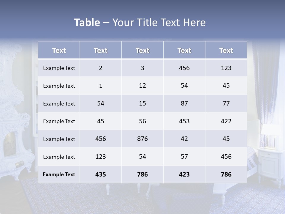 House Chateau Furniture PowerPoint Template