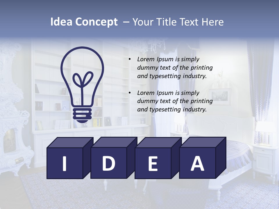 House Chateau Furniture PowerPoint Template