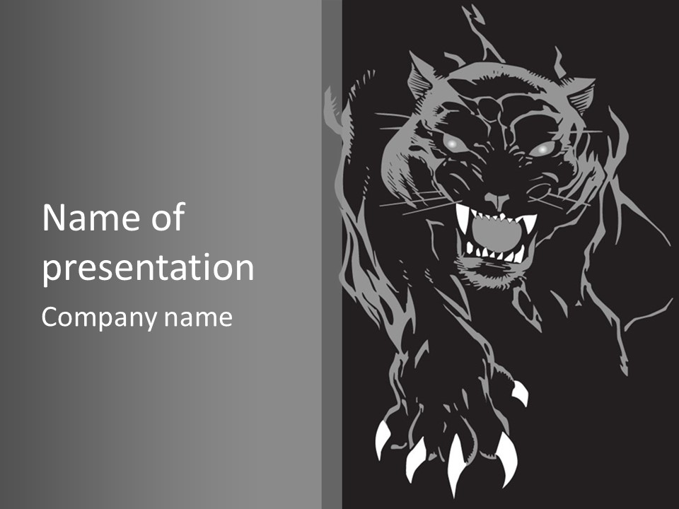 Furious Asian Hunter PowerPoint Template