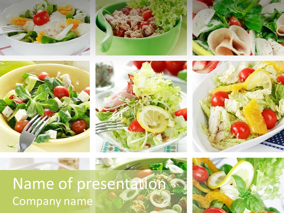 Starter Appetizer Vitamin PowerPoint Template