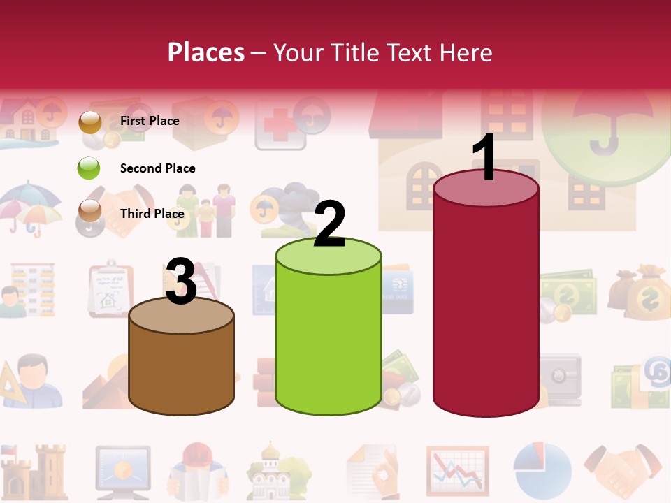 A Bunch Of Different Types Of Icons On A White Background PowerPoint Template