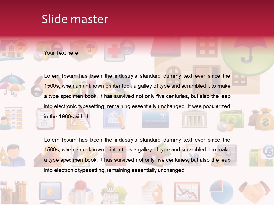 A Bunch Of Different Types Of Icons On A White Background PowerPoint Template