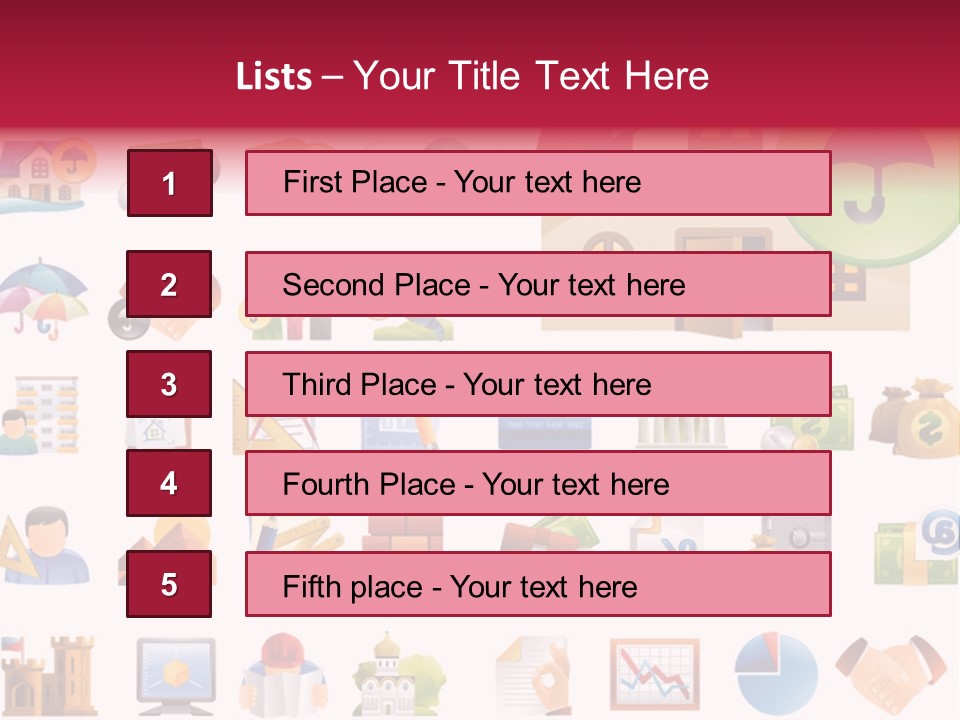 A Bunch Of Different Types Of Icons On A White Background PowerPoint Template