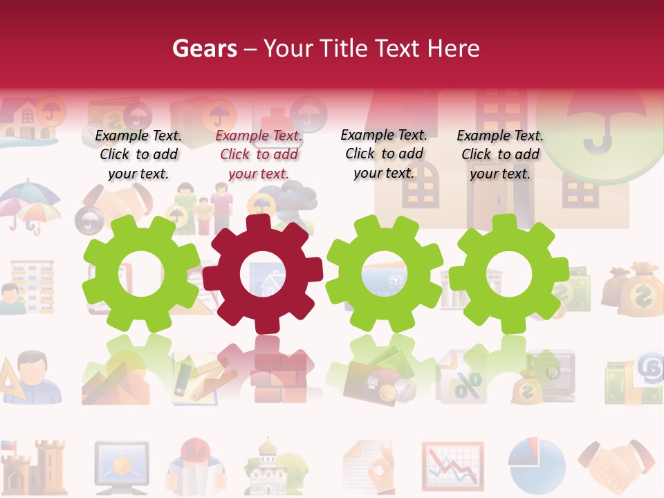 A Bunch Of Different Types Of Icons On A White Background PowerPoint Template