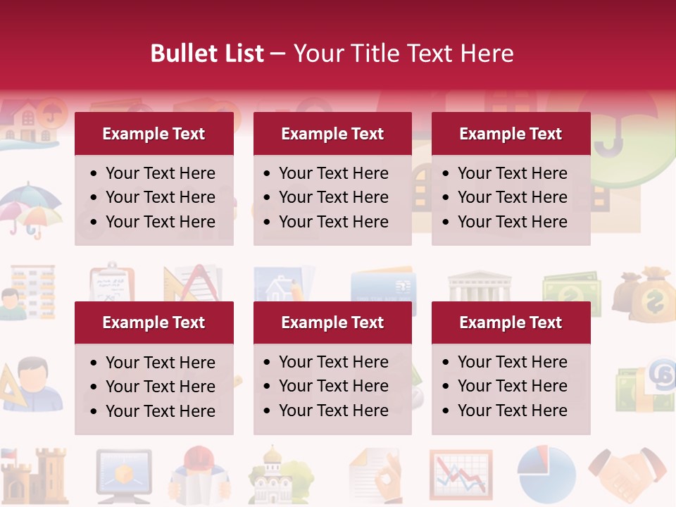 A Bunch Of Different Types Of Icons On A White Background PowerPoint Template
