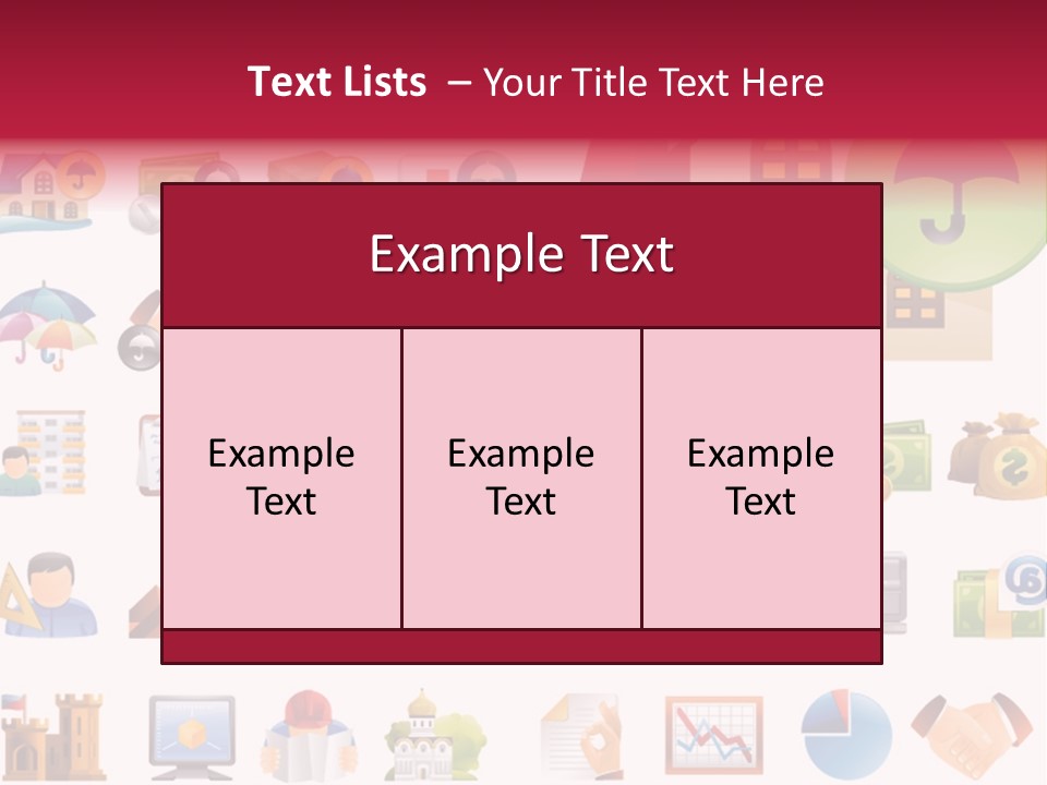 A Bunch Of Different Types Of Icons On A White Background PowerPoint Template