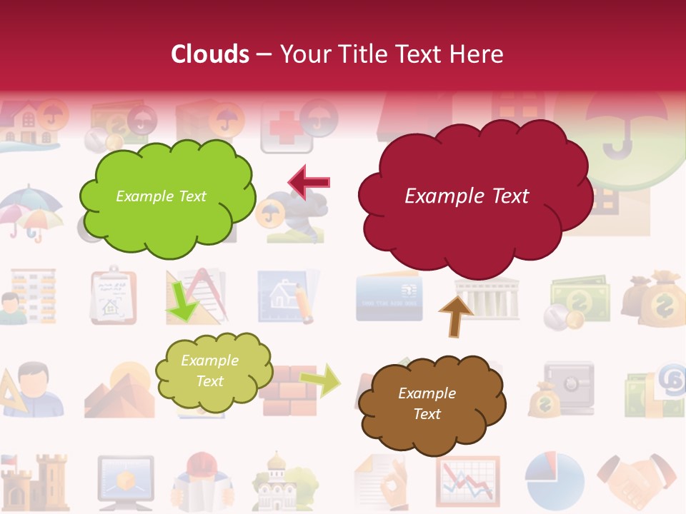 A Bunch Of Different Types Of Icons On A White Background PowerPoint Template