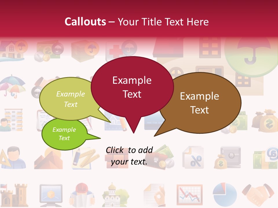 A Bunch Of Different Types Of Icons On A White Background PowerPoint Template