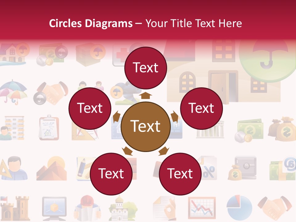 A Bunch Of Different Types Of Icons On A White Background PowerPoint Template