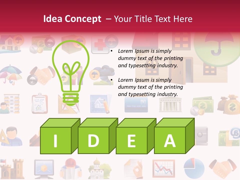 A Bunch Of Different Types Of Icons On A White Background PowerPoint Template