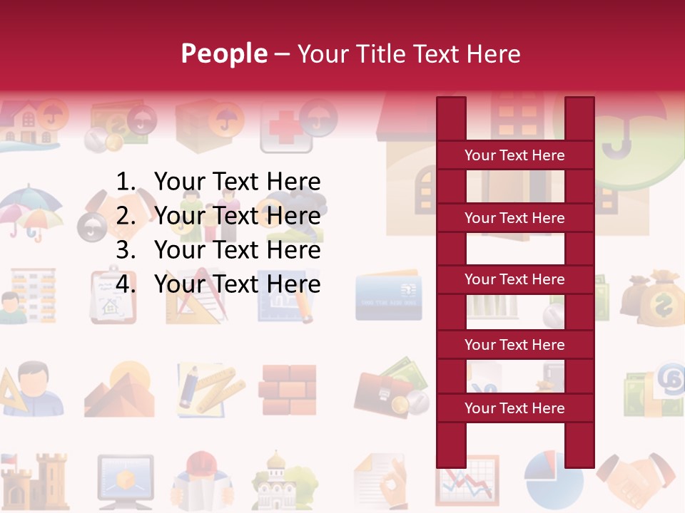 A Bunch Of Different Types Of Icons On A White Background PowerPoint Template