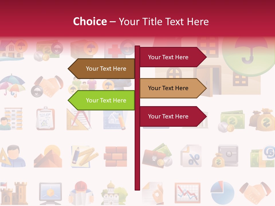 A Bunch Of Different Types Of Icons On A White Background PowerPoint Template