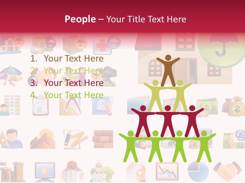 A Bunch Of Different Types Of Icons On A White Background PowerPoint Template