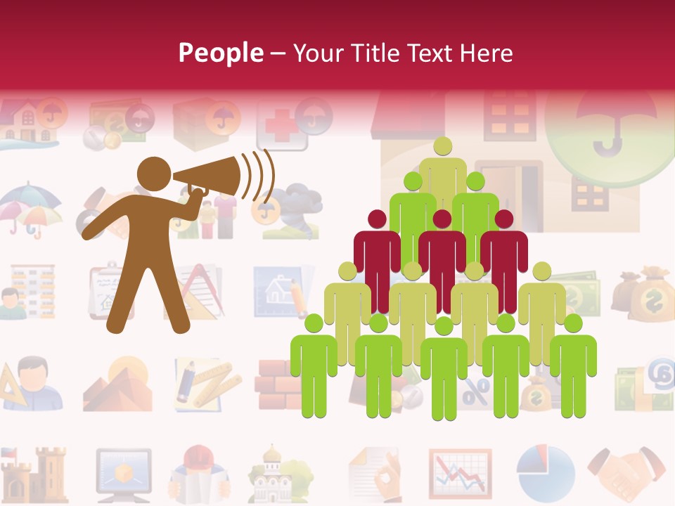 A Bunch Of Different Types Of Icons On A White Background PowerPoint Template