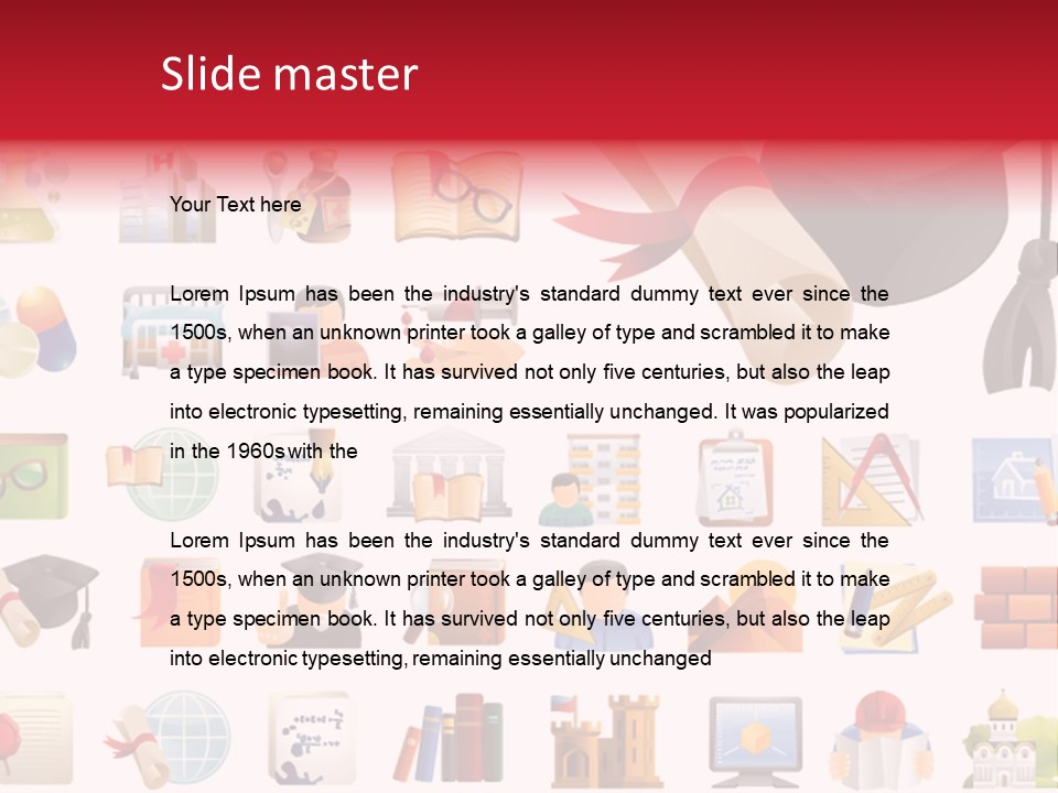 A Graduation Cap And Diploma On A White Background PowerPoint Template
