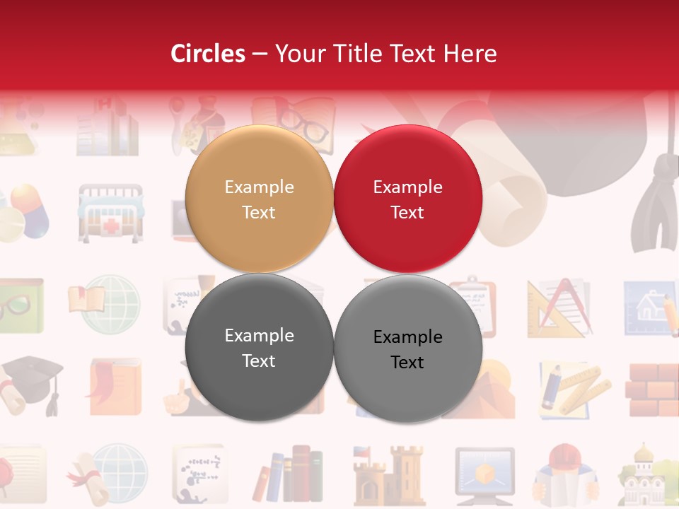 A Graduation Cap And Diploma On A White Background PowerPoint Template