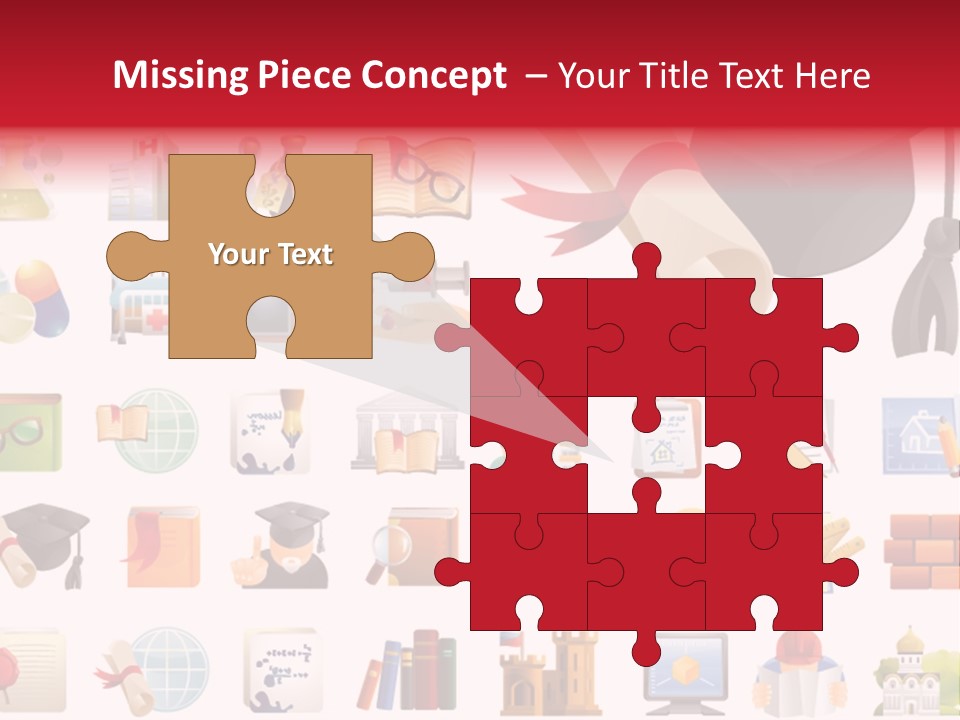 A Graduation Cap And Diploma On A White Background PowerPoint Template