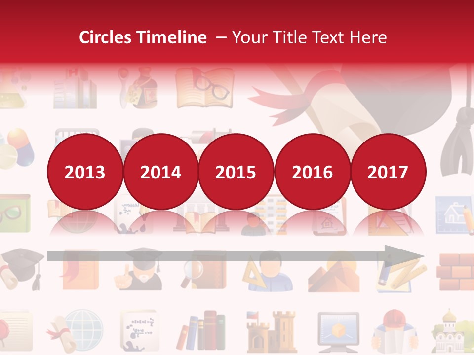 A Graduation Cap And Diploma On A White Background PowerPoint Template