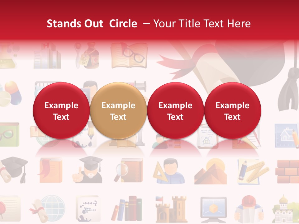 A Graduation Cap And Diploma On A White Background PowerPoint Template