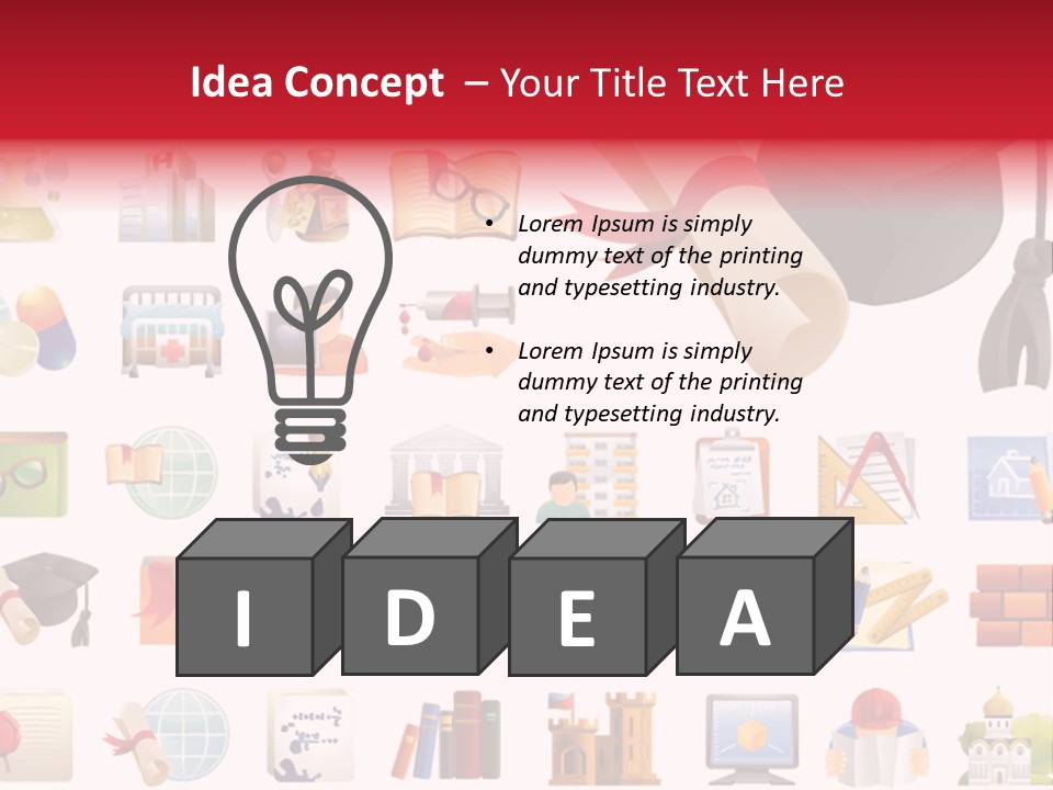 A Graduation Cap And Diploma On A White Background PowerPoint Template