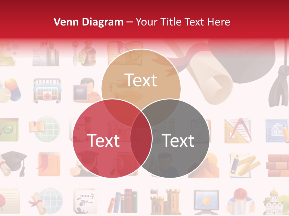 A Graduation Cap And Diploma On A White Background PowerPoint Template