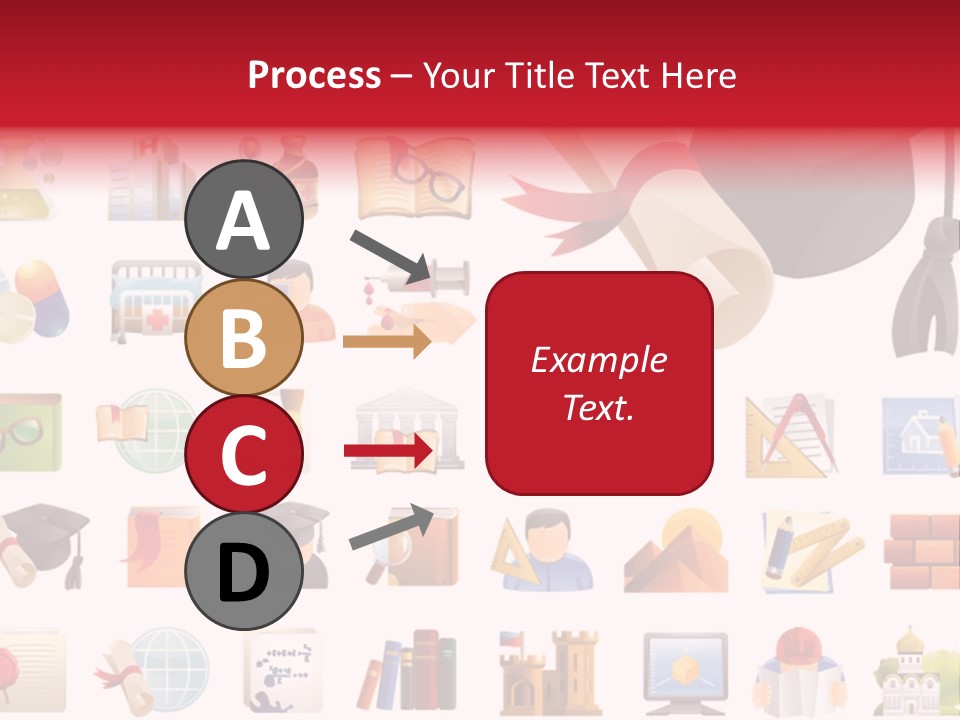 A Graduation Cap And Diploma On A White Background PowerPoint Template