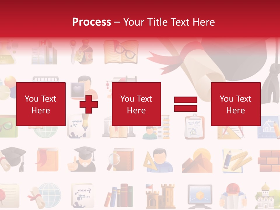 A Graduation Cap And Diploma On A White Background PowerPoint Template