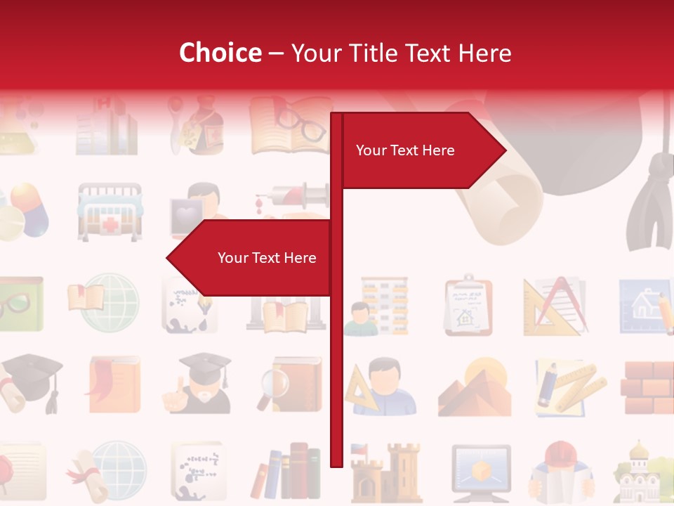A Graduation Cap And Diploma On A White Background PowerPoint Template