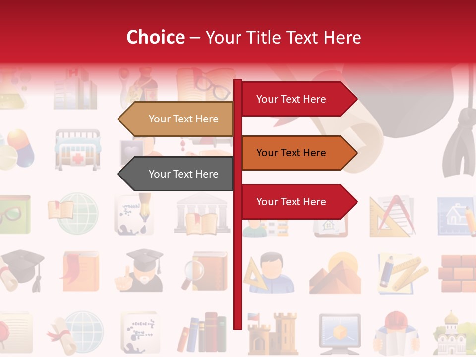 A Graduation Cap And Diploma On A White Background PowerPoint Template