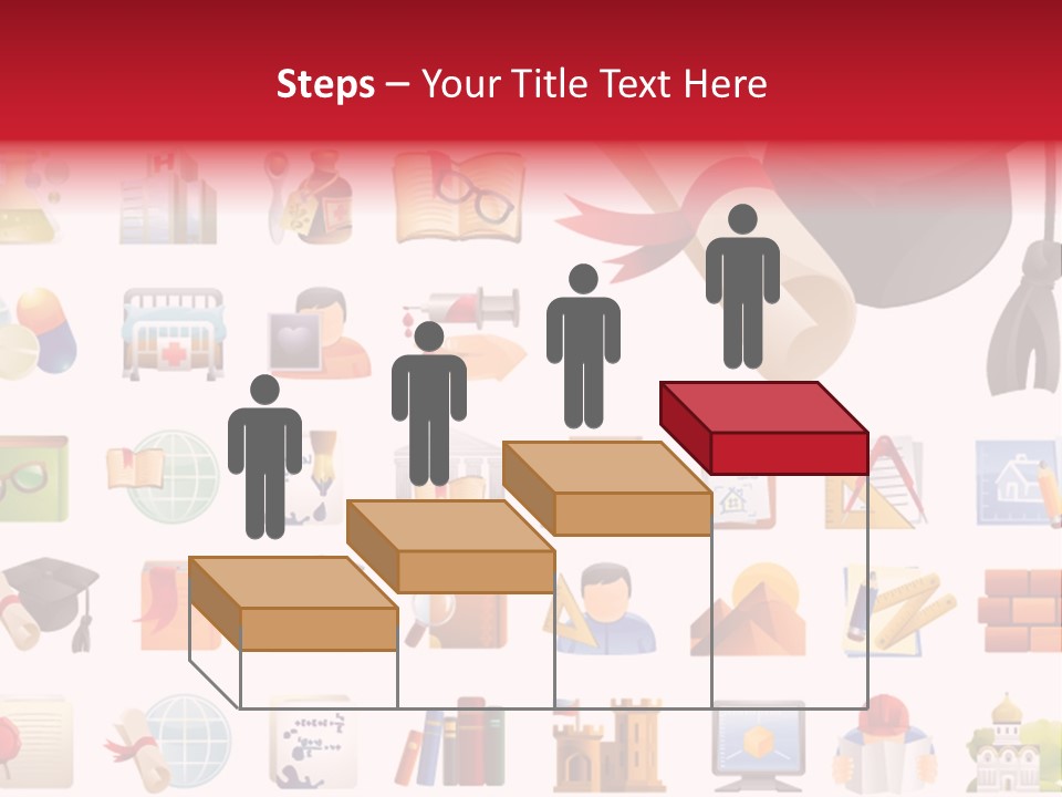 A Graduation Cap And Diploma On A White Background PowerPoint Template