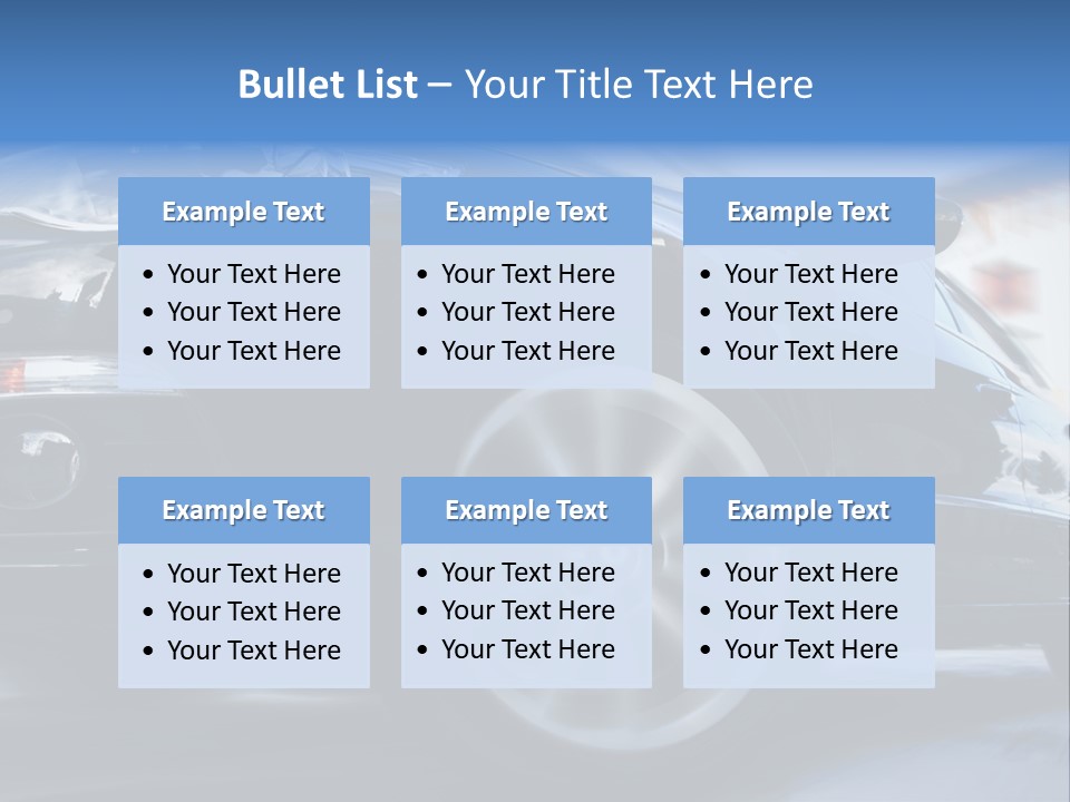 A Car Driving Down A Street With A Blurry Background PowerPoint Template