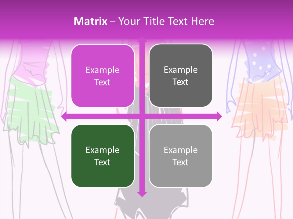 A Group Of Women In Dresses On A Runway PowerPoint Template