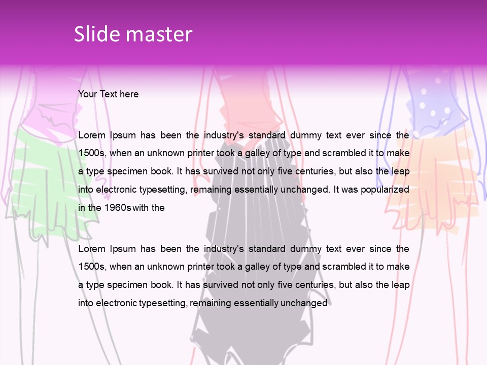 A Group Of Women In Dresses On A Runway PowerPoint Template