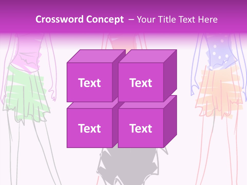 A Group Of Women In Dresses On A Runway PowerPoint Template