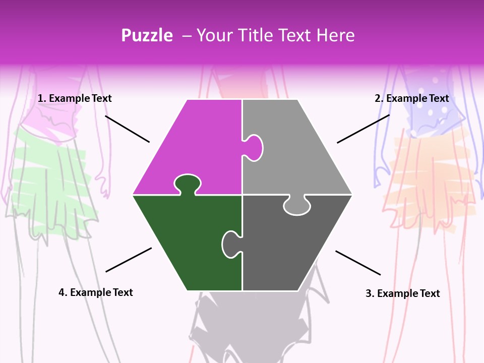 A Group Of Women In Dresses On A Runway PowerPoint Template