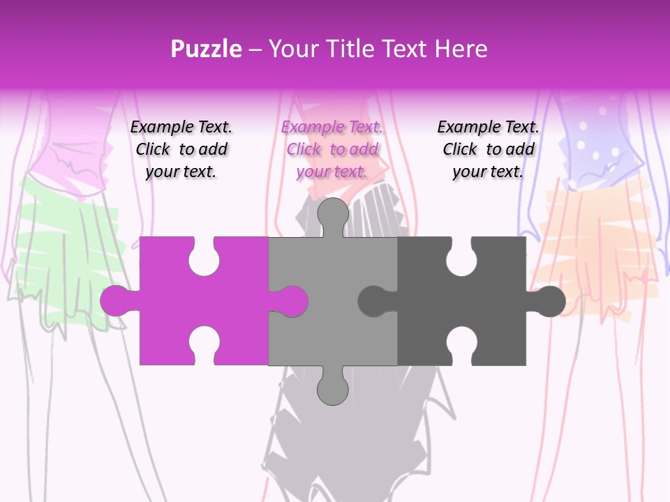 A Group Of Women In Dresses On A Runway PowerPoint Template