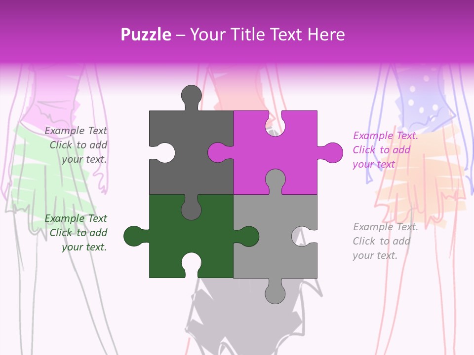 A Group Of Women In Dresses On A Runway PowerPoint Template