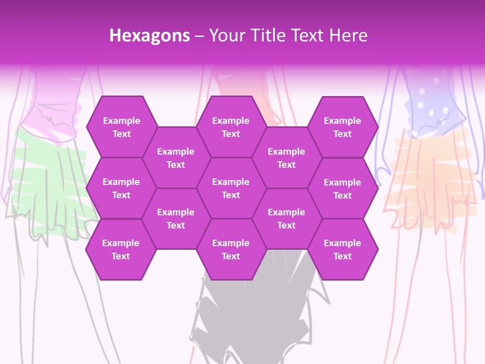 A Group Of Women In Dresses On A Runway PowerPoint Template