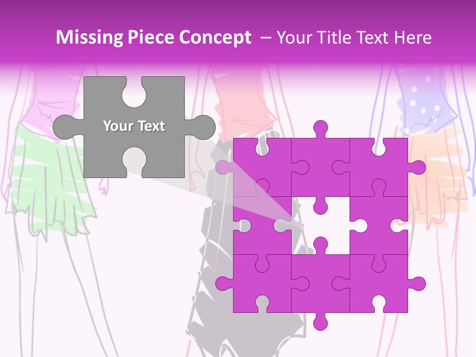 A Group Of Women In Dresses On A Runway PowerPoint Template