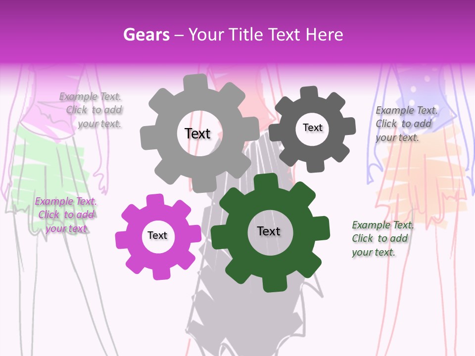 A Group Of Women In Dresses On A Runway PowerPoint Template