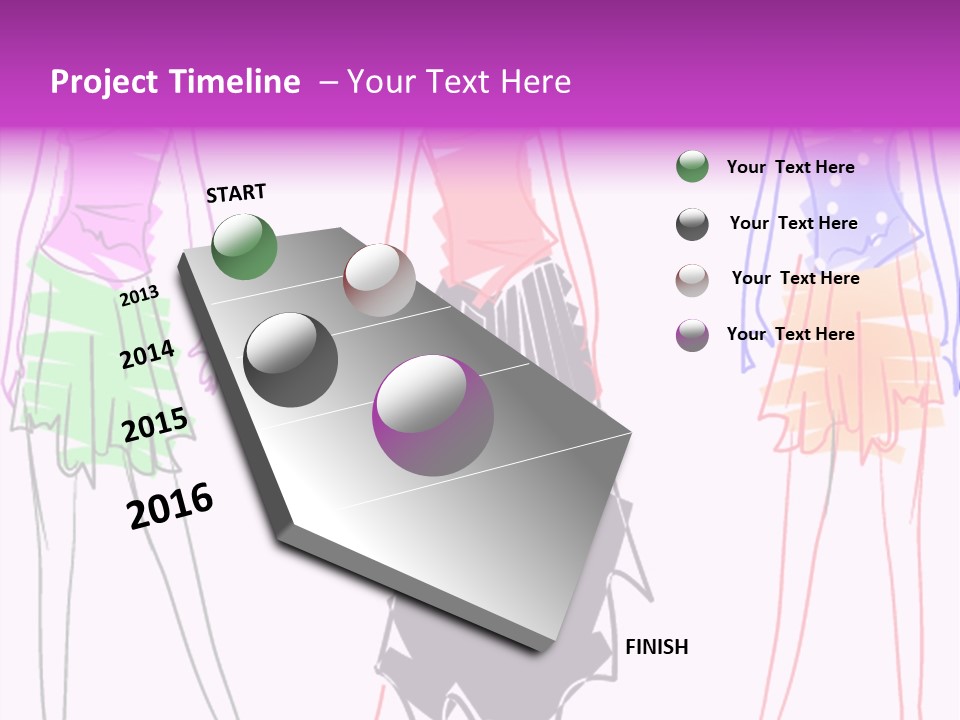 A Group Of Women In Dresses On A Runway PowerPoint Template