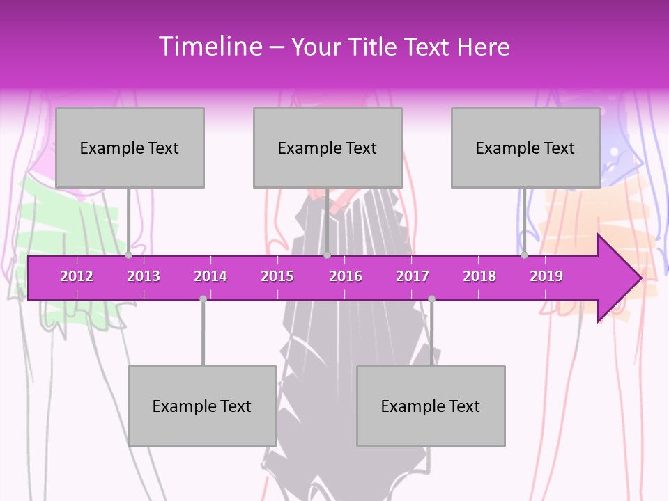 A Group Of Women In Dresses On A Runway PowerPoint Template