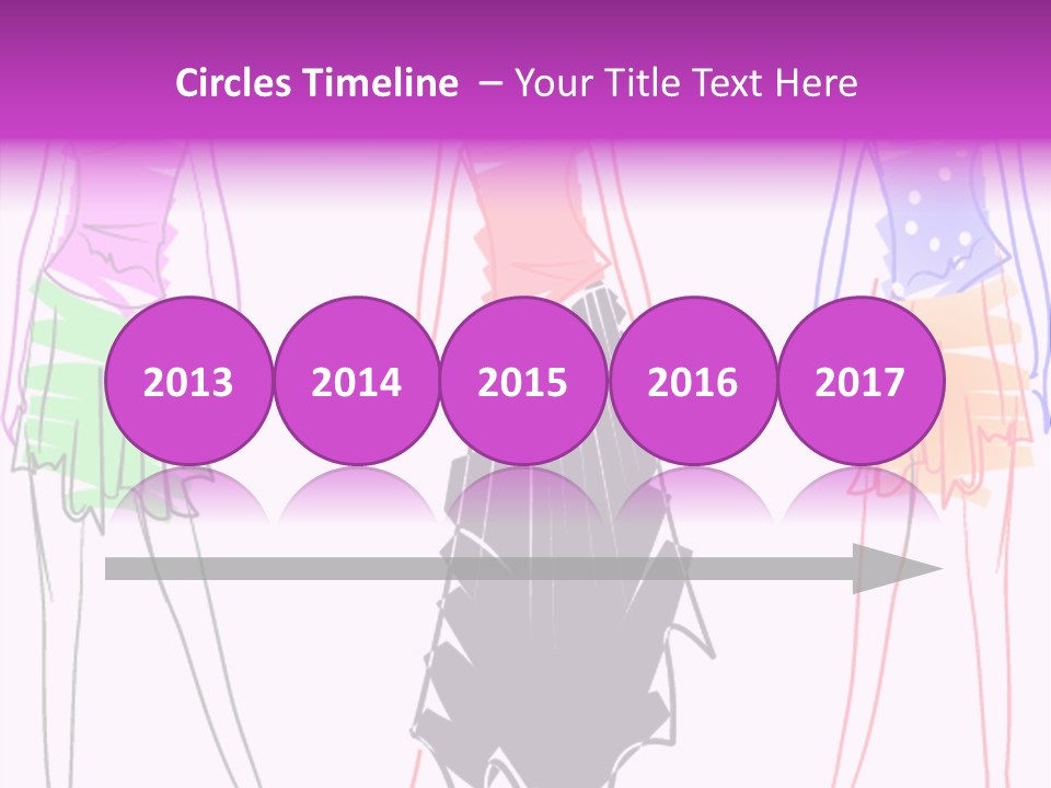 A Group Of Women In Dresses On A Runway PowerPoint Template