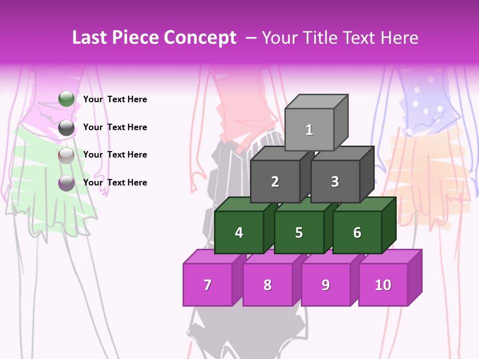 A Group Of Women In Dresses On A Runway PowerPoint Template