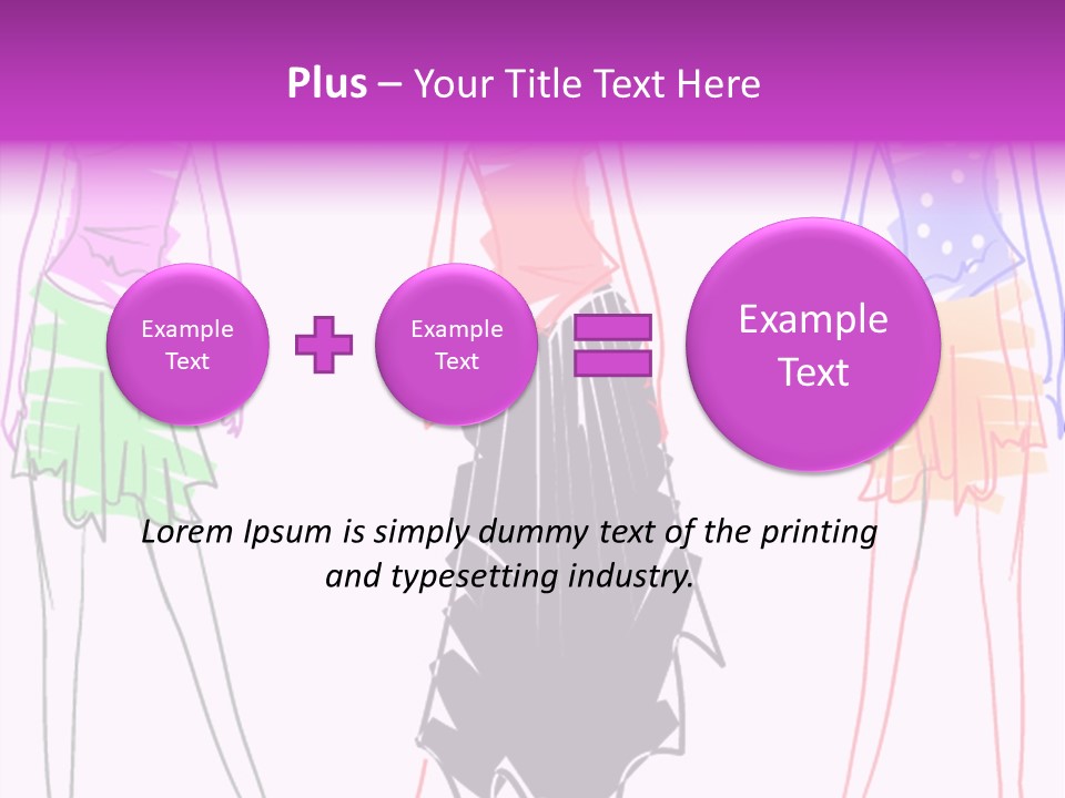 A Group Of Women In Dresses On A Runway PowerPoint Template