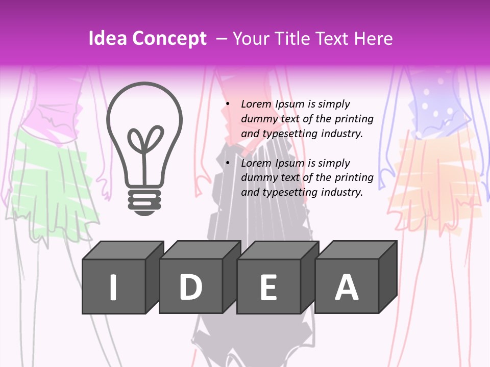 A Group Of Women In Dresses On A Runway PowerPoint Template